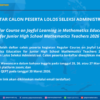 Daftar Peserta Lolos Seleksi Administrasi Regular Course on Joyful Learning in Mathematics Education 2026